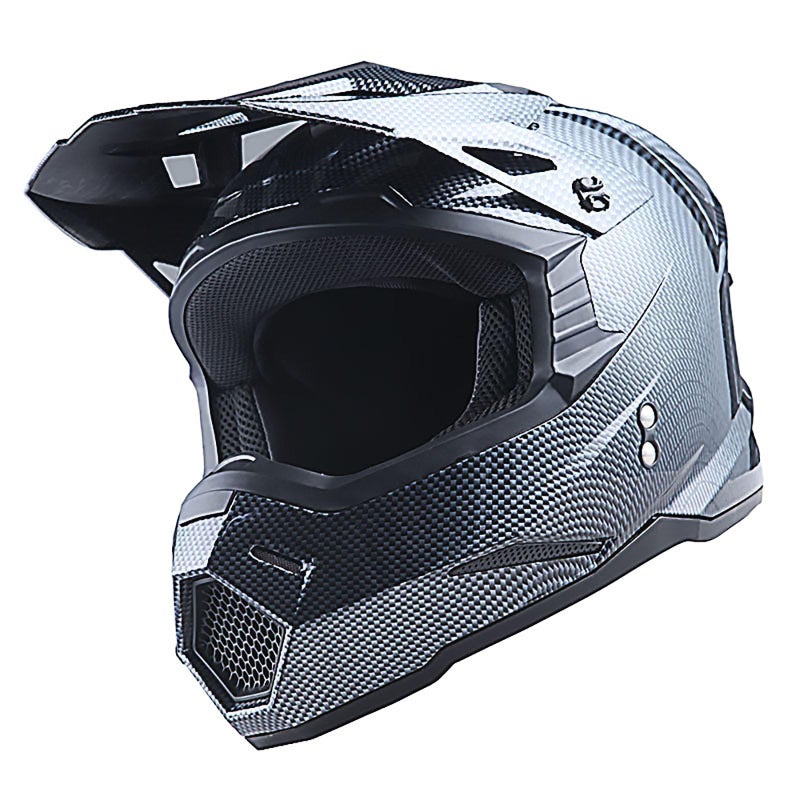 1Storm Adult Motocross Helmet BMX MX ATV Dirt Bike Four Wheeler Quad Motorcycle Full Face Helmet Racing Style: HF801 Carbon Fiber Black - Image 2